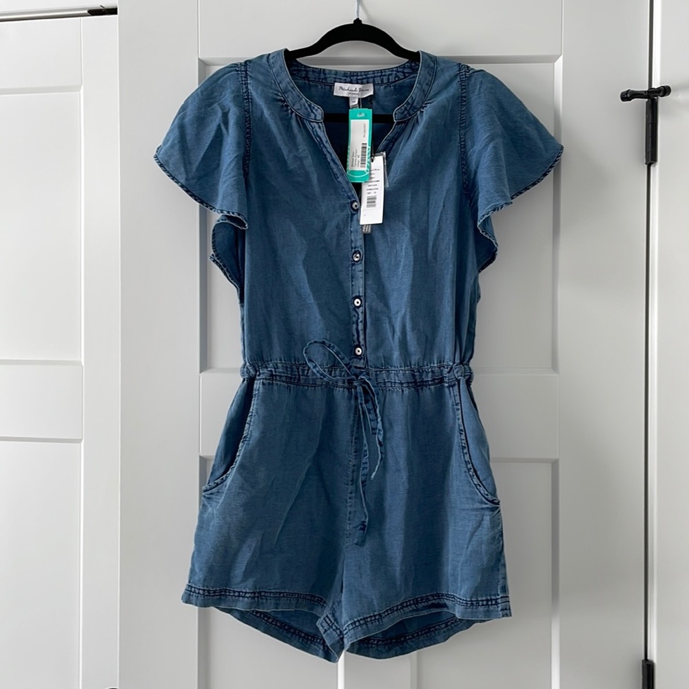 Michael Stars chambray romper NWT size XS